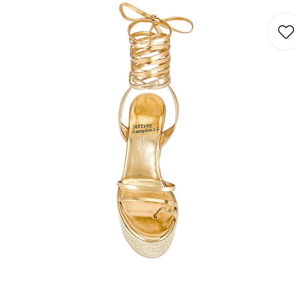Layered Wedge Sandal in Gold
